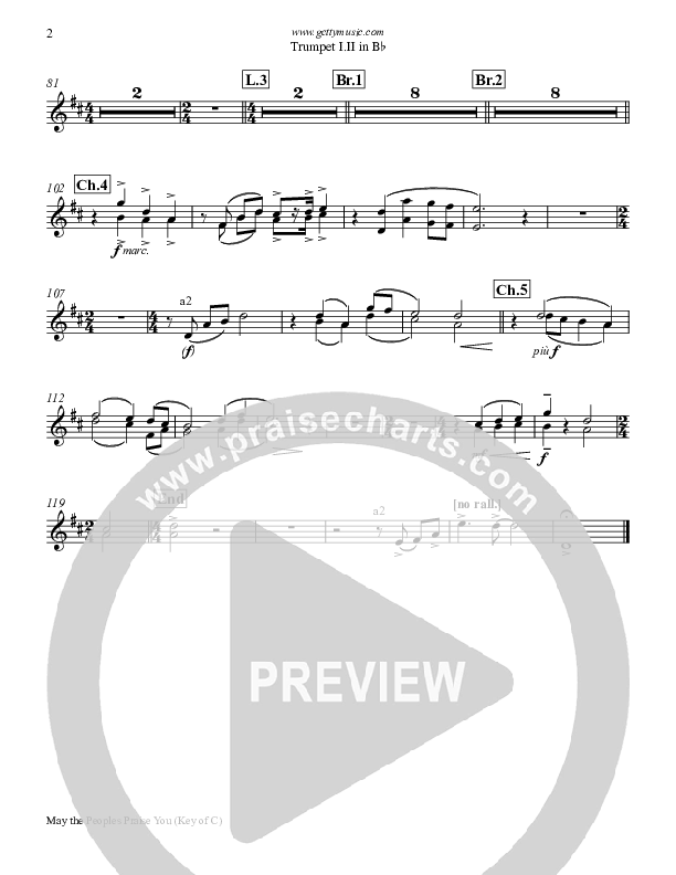 May The Peoples Praise You Trumpet 1,2 (Keith & Kristyn Getty)