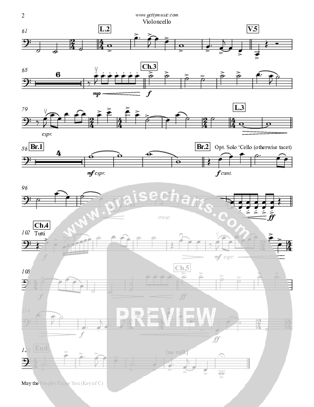 May The Peoples Praise You Violincello (Keith & Kristyn Getty)