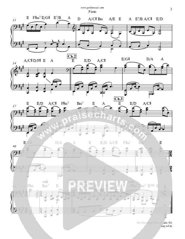 My Dwelling Place (Psalm 91) Piano Sheet (Phil Keaggy / Keith & Kristyn Getty)
