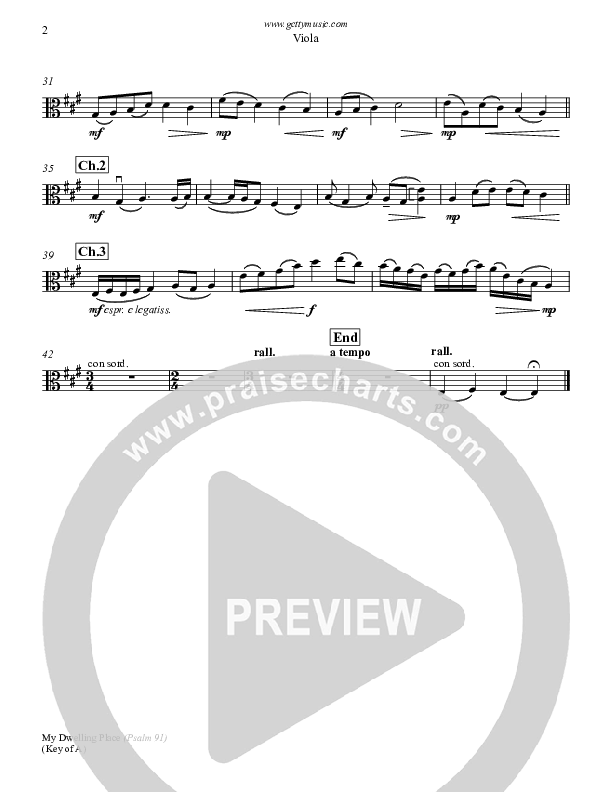 My Dwelling Place (Psalm 91) Viola (Phil Keaggy / Keith & Kristyn Getty)