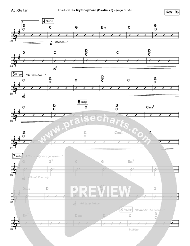 The Lord Is My Shepherd (Psalm 23) Acoustic Guitar (Keith & Kristyn Getty)