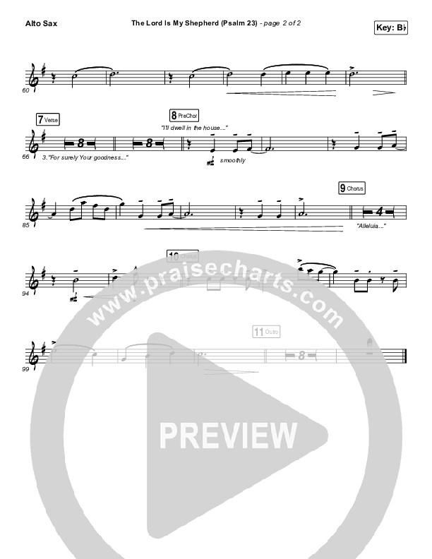 The Lord Is My Shepherd (Psalm 23) Alto Sax (Keith & Kristyn Getty)