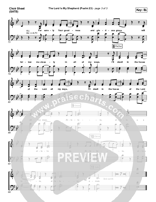 The Lord Is My Shepherd (Psalm 23) Choir Sheet (SATB) (Keith & Kristyn Getty)