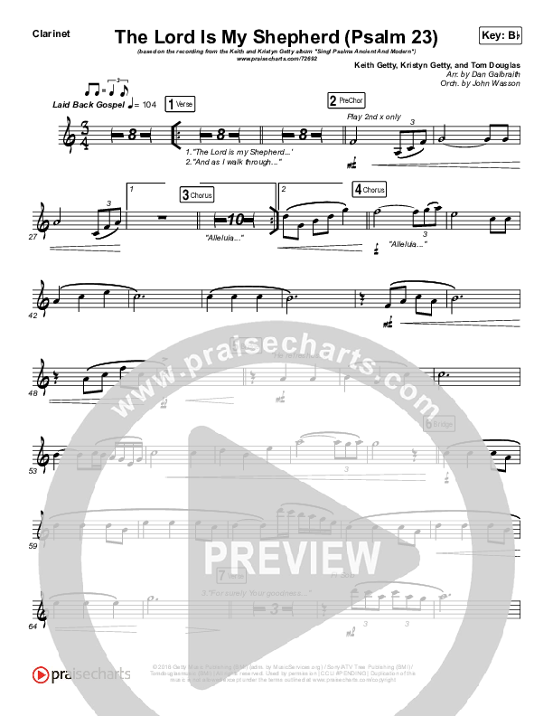 The Lord Is My Shepherd (Psalm 23) Wind Pack (Keith & Kristyn Getty)