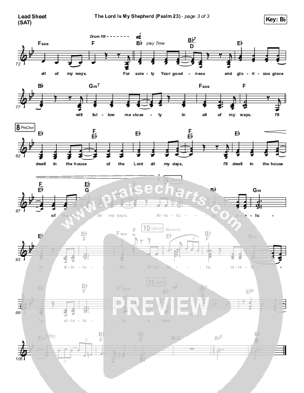 The Lord Is My Shepherd (Psalm 23) Lead Sheet (SAT) (Keith & Kristyn Getty)