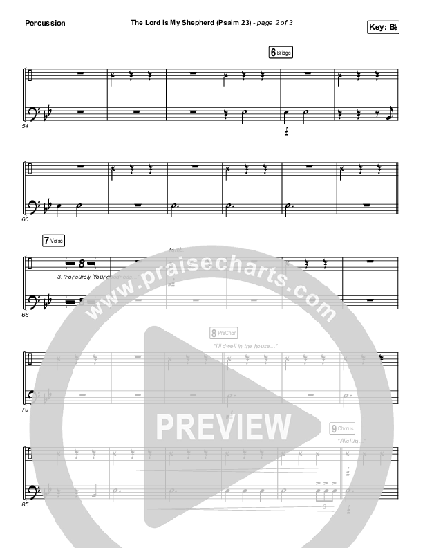 The Lord Is My Shepherd (Psalm 23) Percussion (Keith & Kristyn Getty)