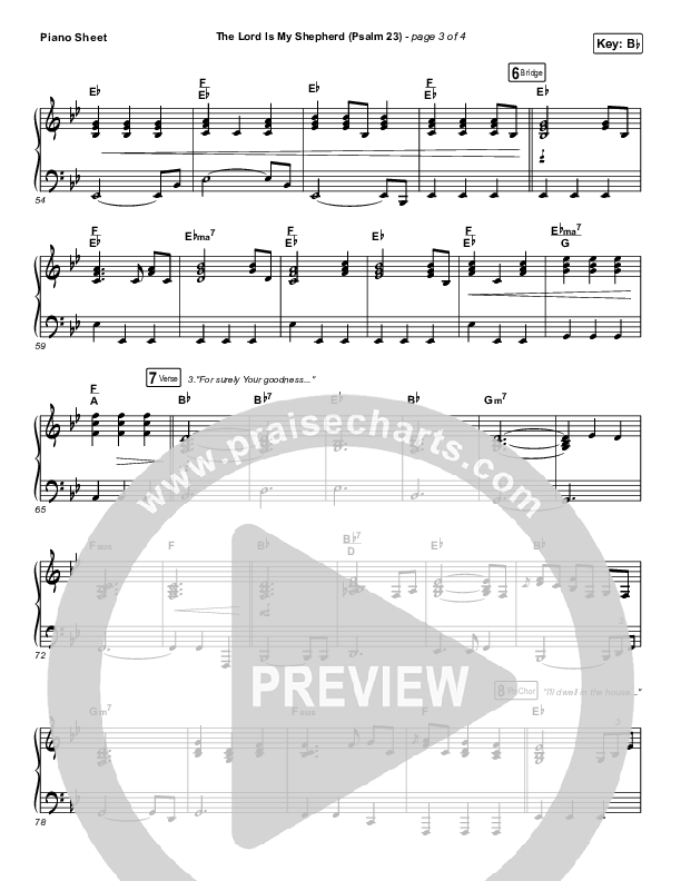 The Lord Is My Shepherd (Psalm 23) Piano Sheet (Keith & Kristyn Getty)