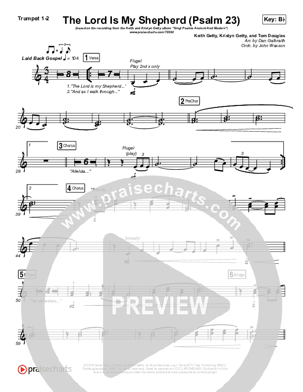 The Lord Is My Shepherd (Psalm 23) Brass Pack (Keith & Kristyn Getty)