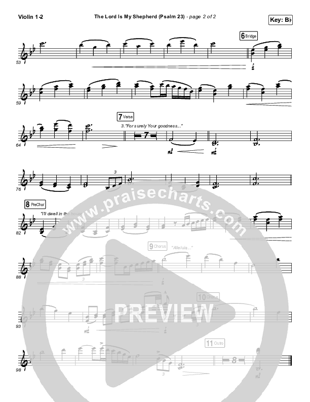 The Lord Is My Shepherd (Psalm 23) Violin 1/2 (Keith & Kristyn Getty)