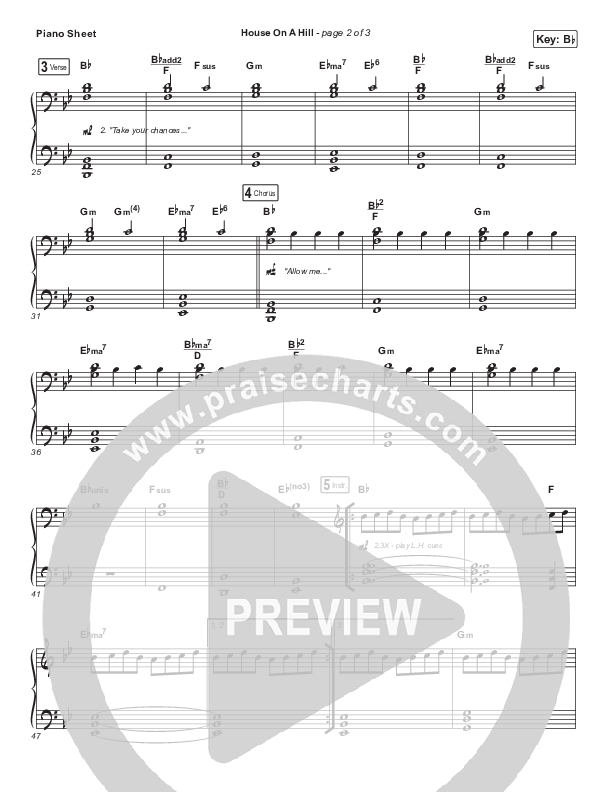 House On A Hill Piano Sheet (Amanda Lindsey Cook)