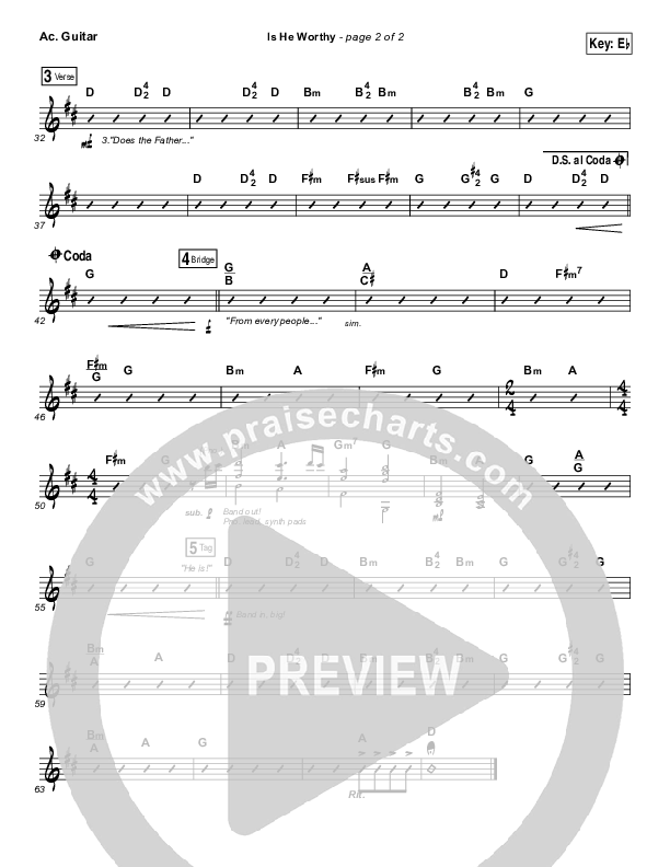 Is He Worthy (Live) Acoustic Guitar (Chris Tomlin)