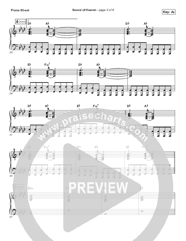 Sound Of Heaven Piano Sheet (Tasha Layton / Chris McClarney)