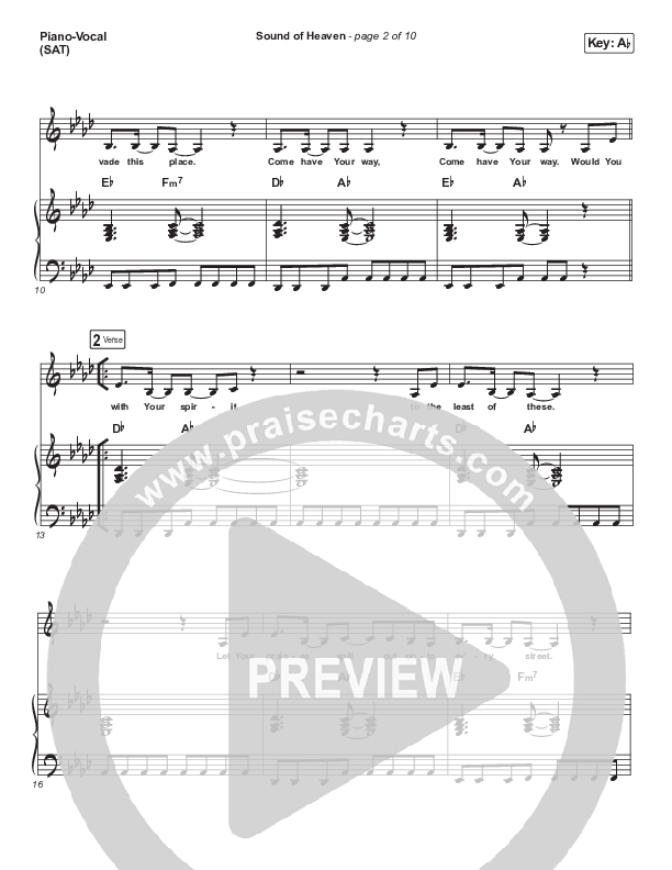 Sound Of Heaven Piano/Vocal (SAT) (Tasha Layton / Chris McClarney)