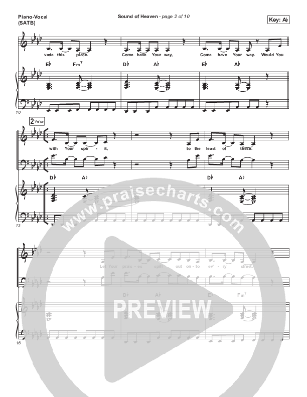 Sound Of Heaven Piano/Vocal (SATB) (Tasha Layton / Chris McClarney)