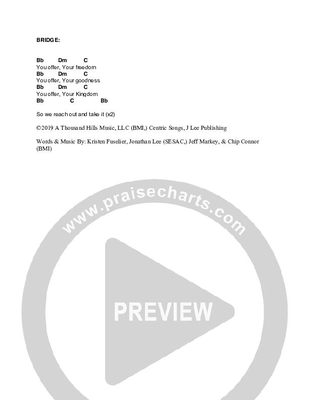 We Receive Chords & Lyrics (A Thousand Hills Music)