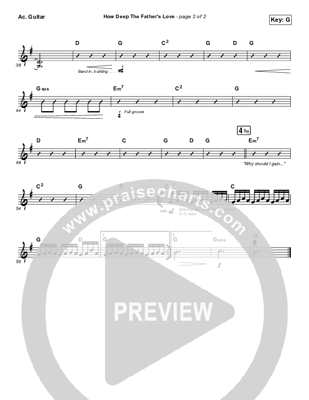 How Deep The Father's Love For Us Acoustic Guitar (Austin Stone Worship)