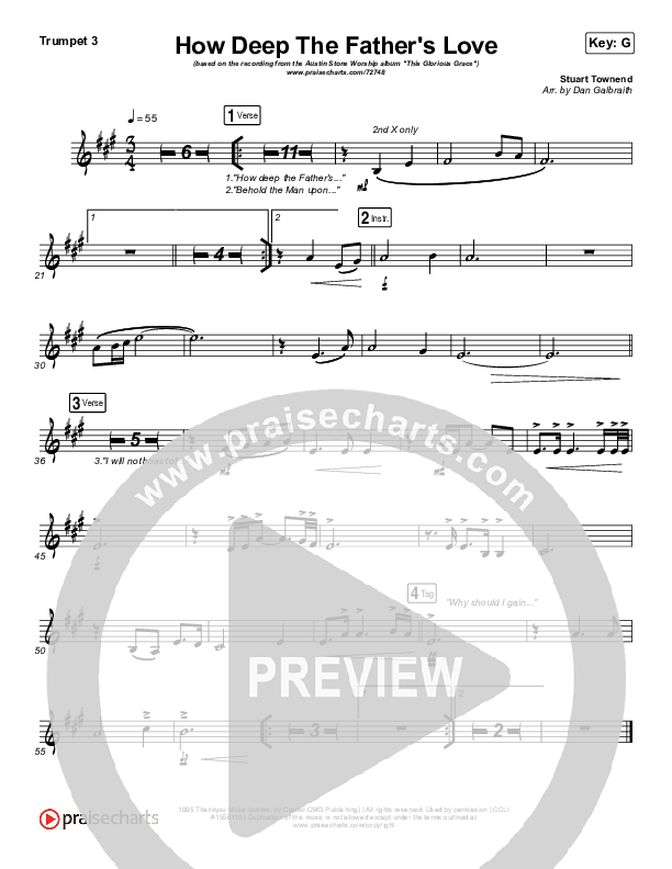 How Deep The Father's Love For Us Brass Pack (Austin Stone Worship)