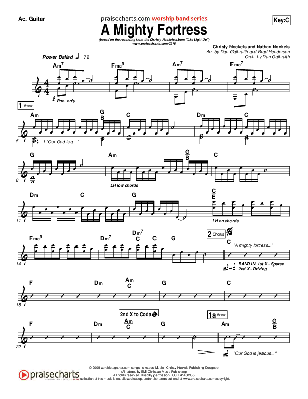 A Mighty Fortress Acoustic Guitar (Christy Nockels)