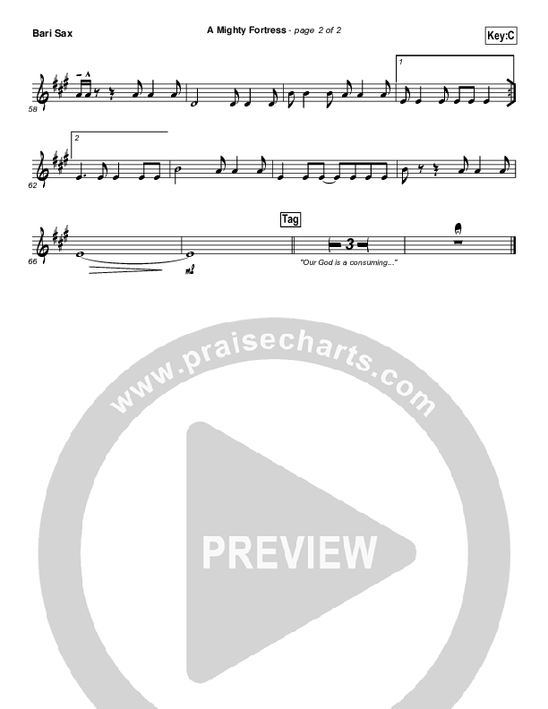 A Mighty Fortress Bari Sax (Christy Nockels)