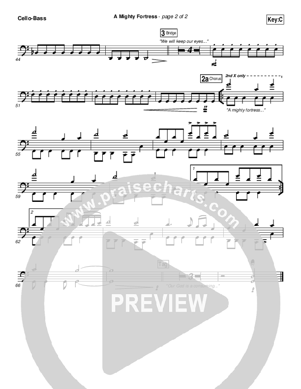 A Mighty Fortress Cello/Bass (Christy Nockels)