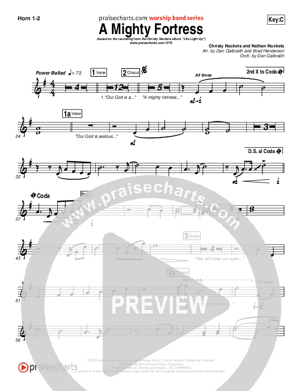 A Mighty Fortress Brass Pack (Christy Nockels)