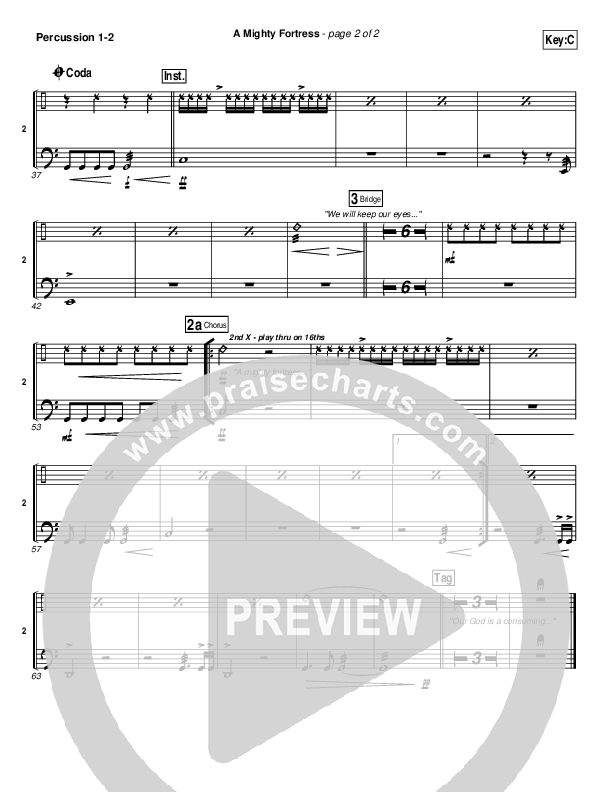 A Mighty Fortress Percussion (Christy Nockels)