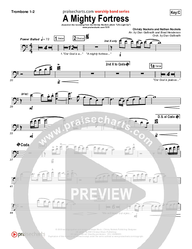 A Mighty Fortress Trombone 1/2 (Christy Nockels)