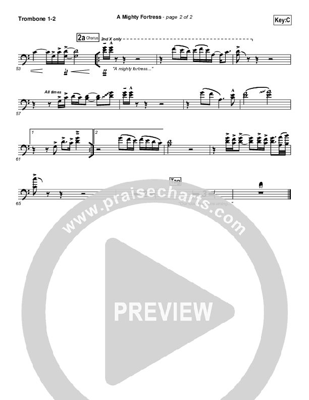 A Mighty Fortress Trombone 1/2 (Christy Nockels)