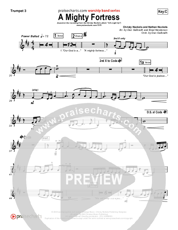 A Mighty Fortress Trumpet 3 (Christy Nockels)