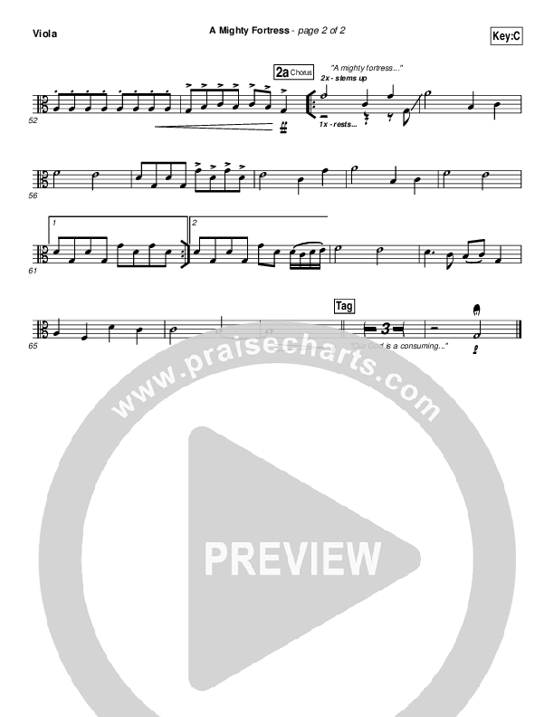 A Mighty Fortress Viola (Christy Nockels)