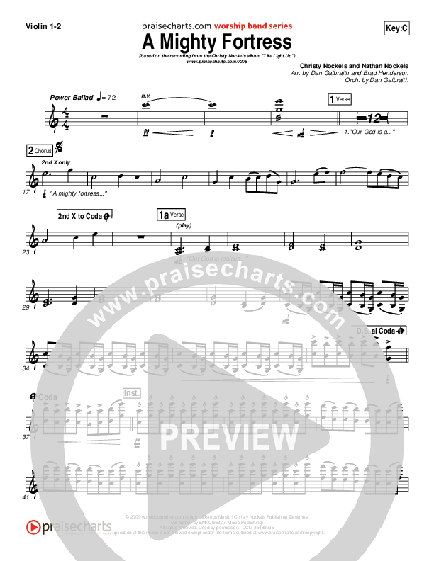 A Mighty Fortress Violin 1/2 (Christy Nockels)