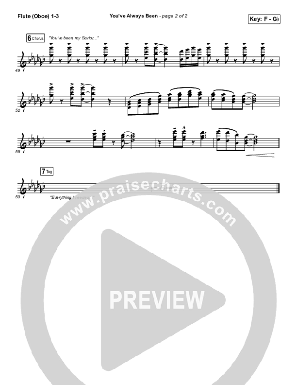 You've Always Been Flute/Oboe 1/2/3 (Unspoken)