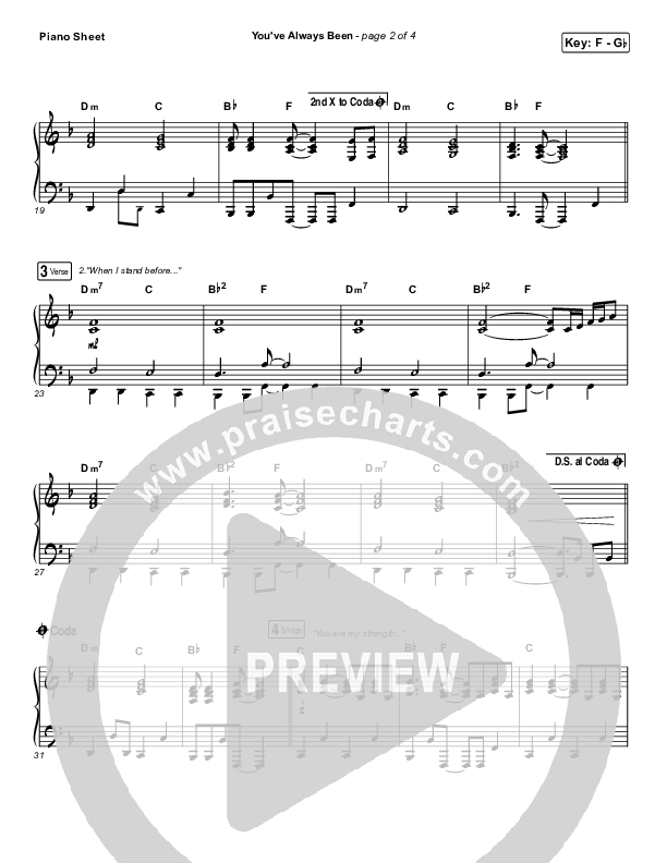 You've Always Been Piano Sheet (Unspoken)