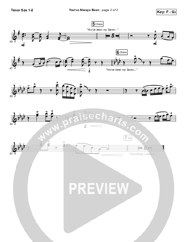 You've Always Been Tenor Sax 1/2 (Unspoken)