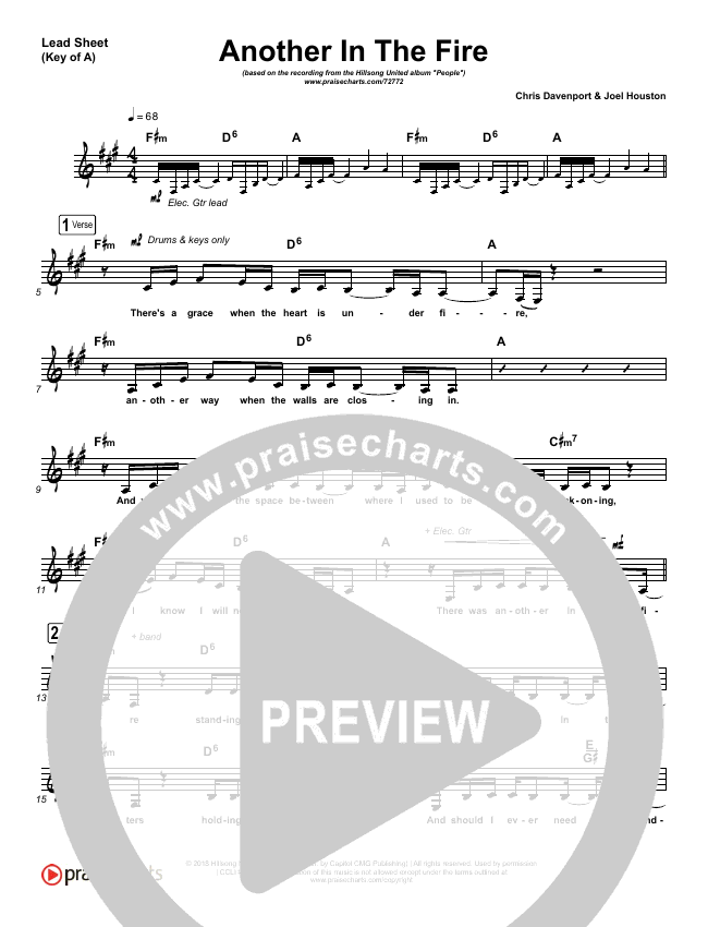 Another In The Fire Sheet Music Pdf Hillsong United Praisecharts