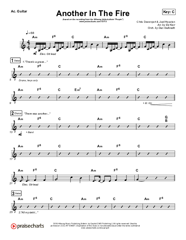 Another In The Fire Acoustic Guitar (Hillsong UNITED)
