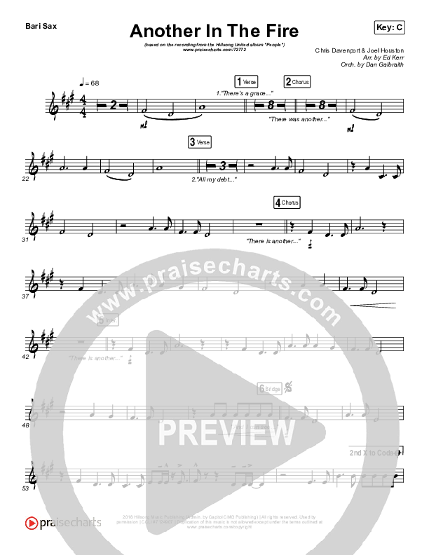 Another In The Fire Bari Sax (Hillsong UNITED)