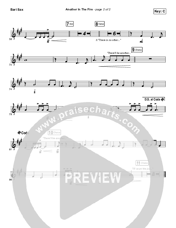 Another In The Fire Bari Sax (Hillsong UNITED)