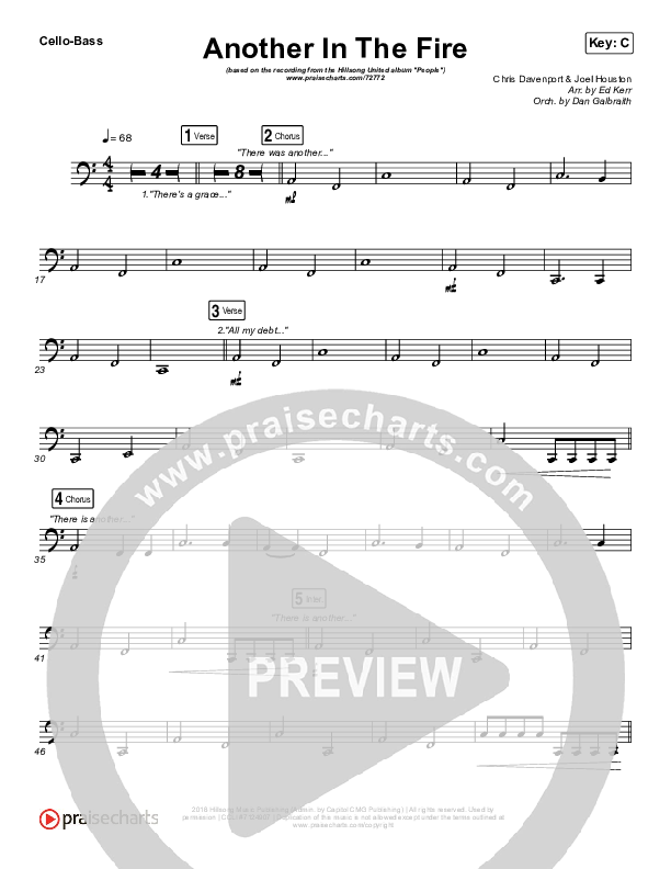 Another In The Fire Cello/Bass (Hillsong UNITED)