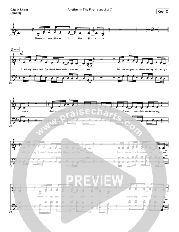 Another In The Fire Choir Sheet (SATB) (Hillsong UNITED)
