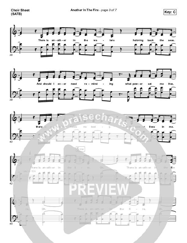 Another In The Fire Choir Sheet (SATB) (Hillsong UNITED)