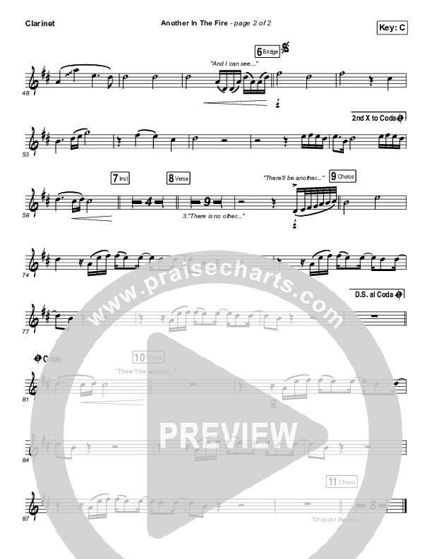 Another In The Fire Clarinet (Hillsong UNITED)