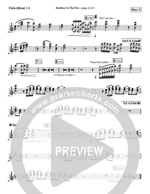 Another In The Fire Flute/Oboe 1/2/3 (Hillsong UNITED)