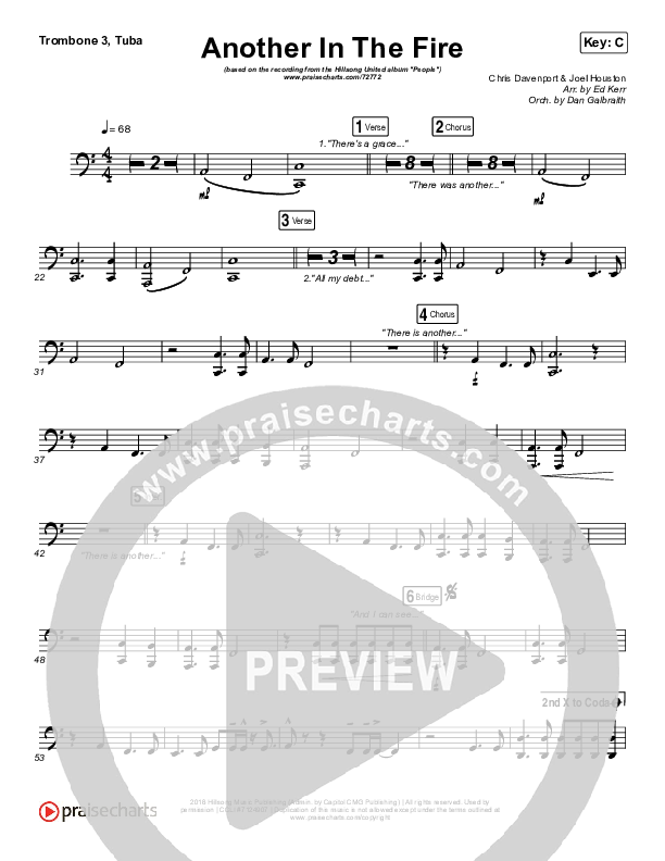 Another In The Fire Trombone 3/Tuba (Hillsong UNITED)