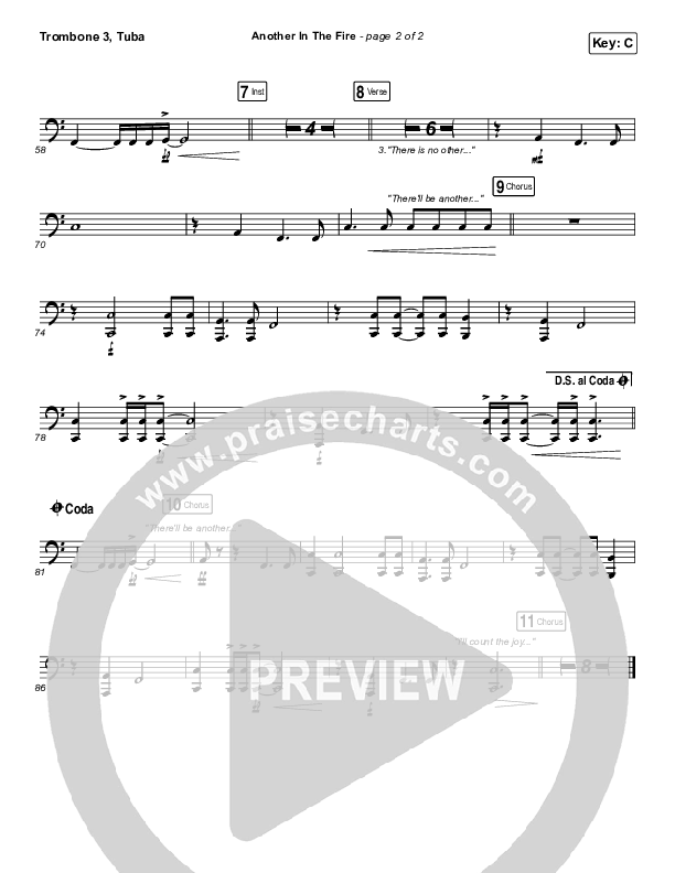 Another In The Fire Trombone 3/Tuba (Hillsong UNITED)