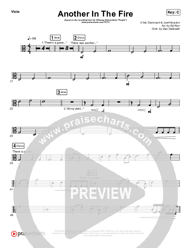 Another In The Fire Viola (Hillsong UNITED)