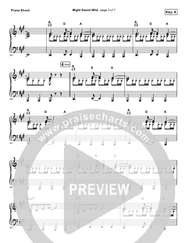 Might Sound Wild Piano Sheet (Hillsong UNITED)