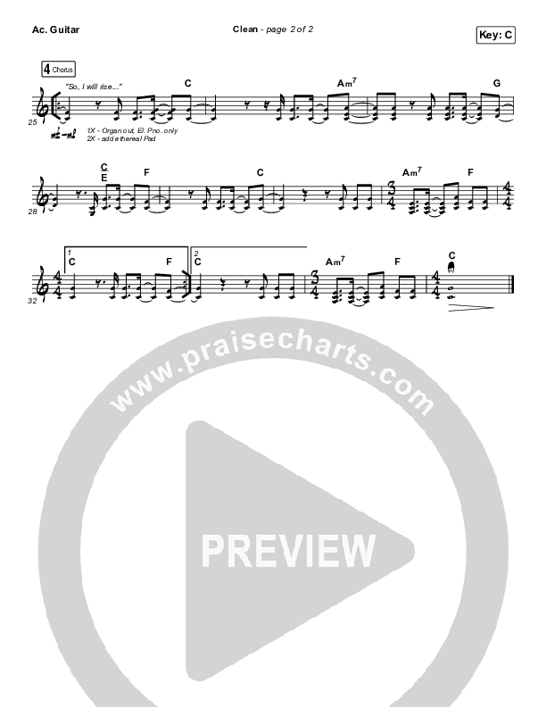 Clean Acoustic Guitar (Hillsong UNITED)