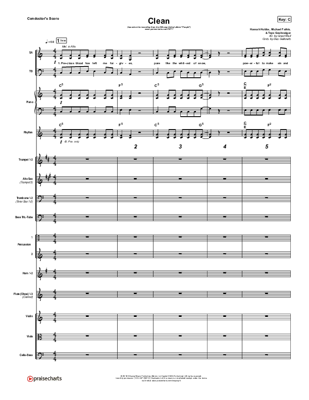 Clean Conductor's Score (Hillsong UNITED)
