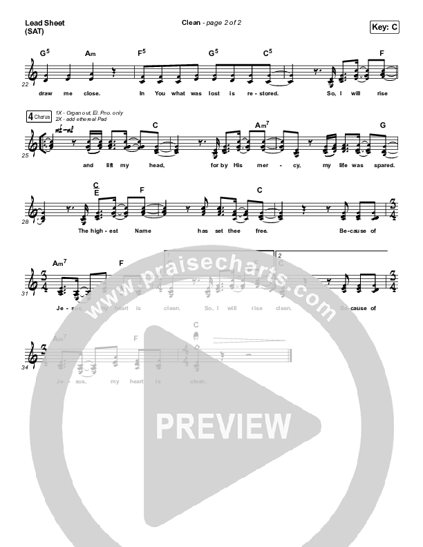 Clean Lead Sheet (SAT) (Hillsong UNITED)